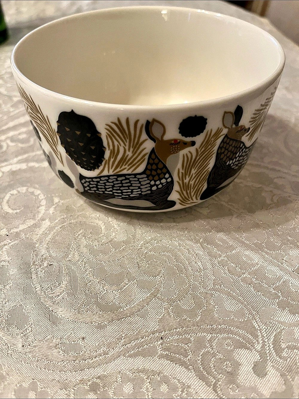 Marimekko Oiva Peura Bowl 5 dl Peura Bowl White & Black EUC